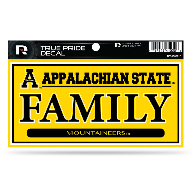Appalachian State 3" X 6" True Pride Decal - Family