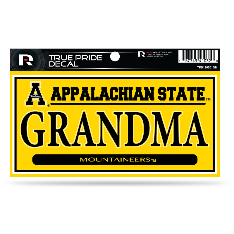 Appalachian State 3" X 6" True Pride Decal - Grandma