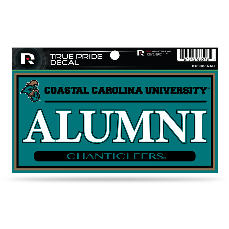 Coastal Carolina 3" X 6" True Pride Decal - Alumni (Alternate)