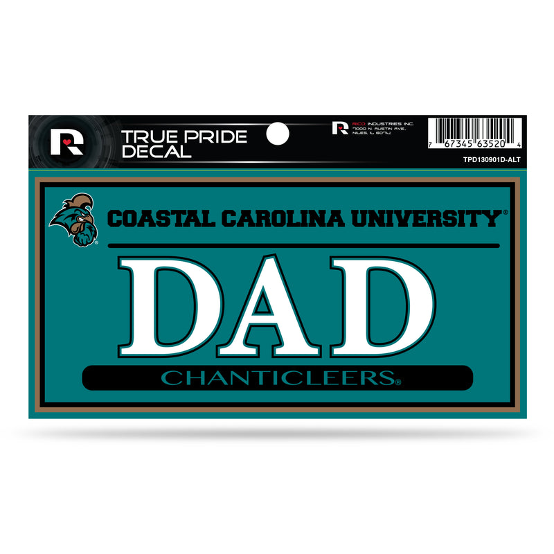 Coastal Carolina 3" X 6" True Pride Decal - Dad (Alternate)