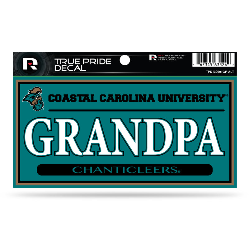 Coastal Carolina 3" X 6" True Pride Decal - Grandpa (Alternate)
