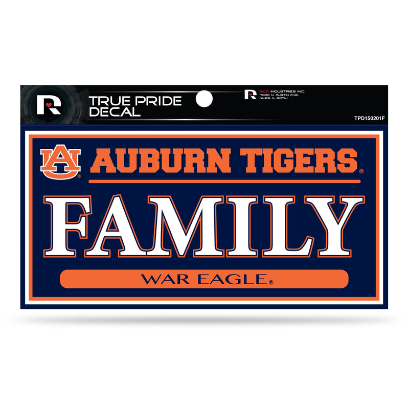 Auburn 3" X 6" True Pride Decal - Family