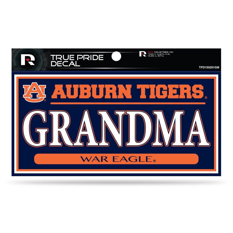 Auburn 3" X 6" True Pride Decal - Grandma