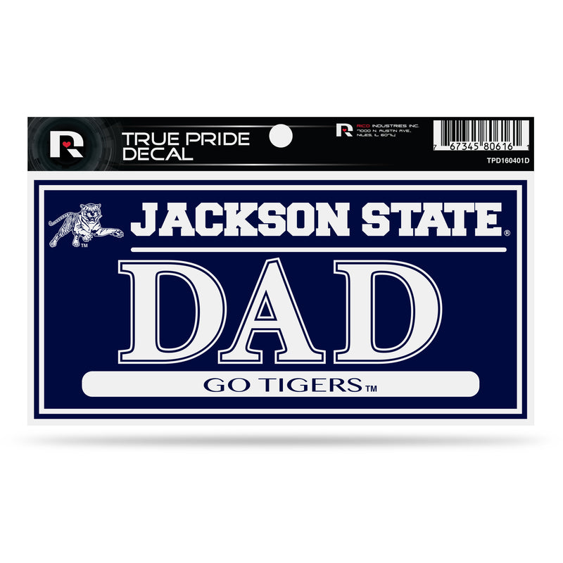 Jackson State 3" X 6" True Pride Decal - Dad