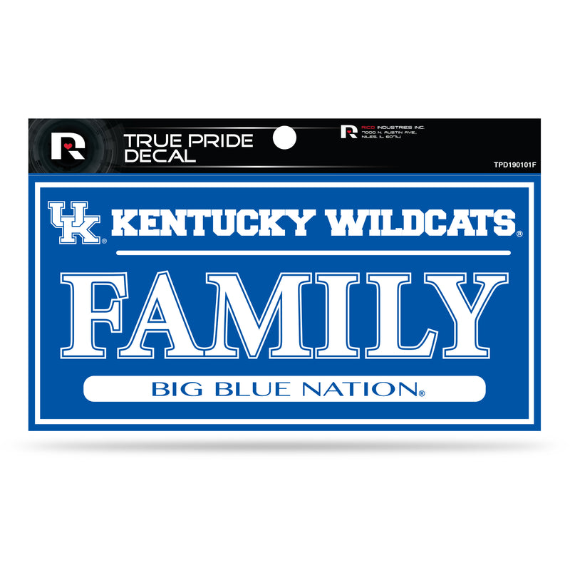 Kentucky University 3" X 6" True Pride Decal - Family