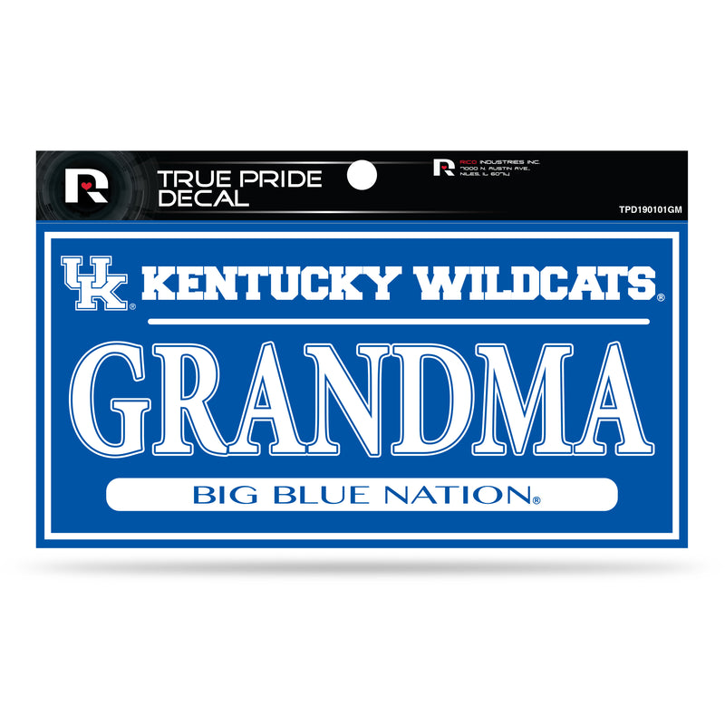 Kentucky University 3" X 6" True Pride Decal - Grandma