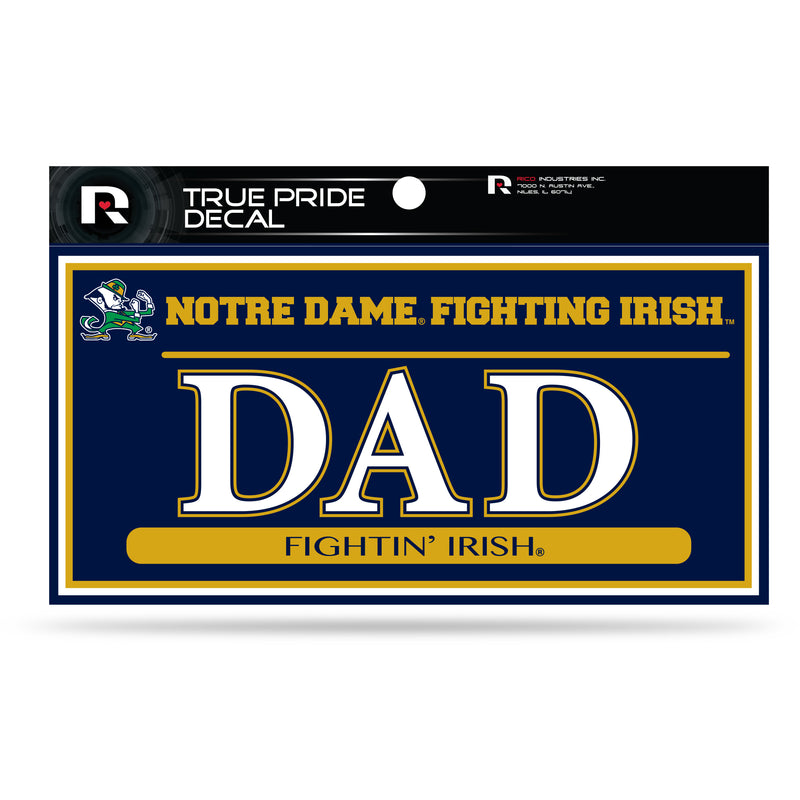 Notre Dame 3" X 6" True Pride Decal - Dad