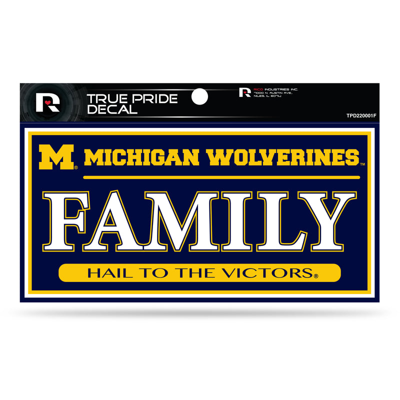 Michigan 3" X 6" True Pride Decal - Family