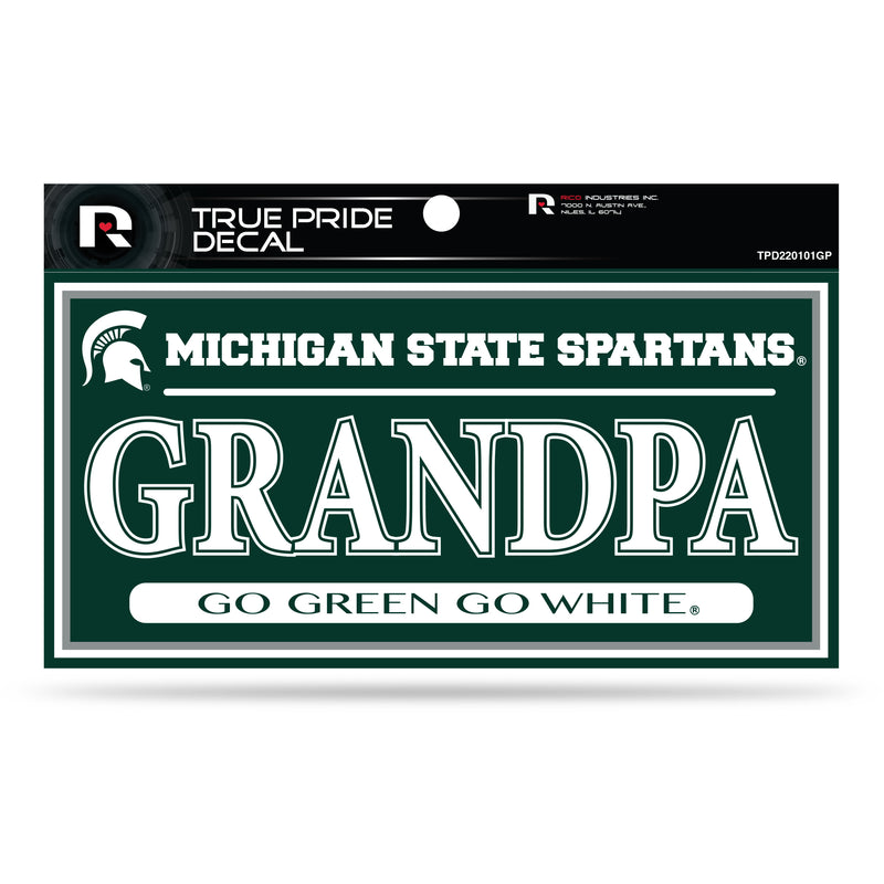 Michigan State 3" X 6" True Pride Decal - Grandpa