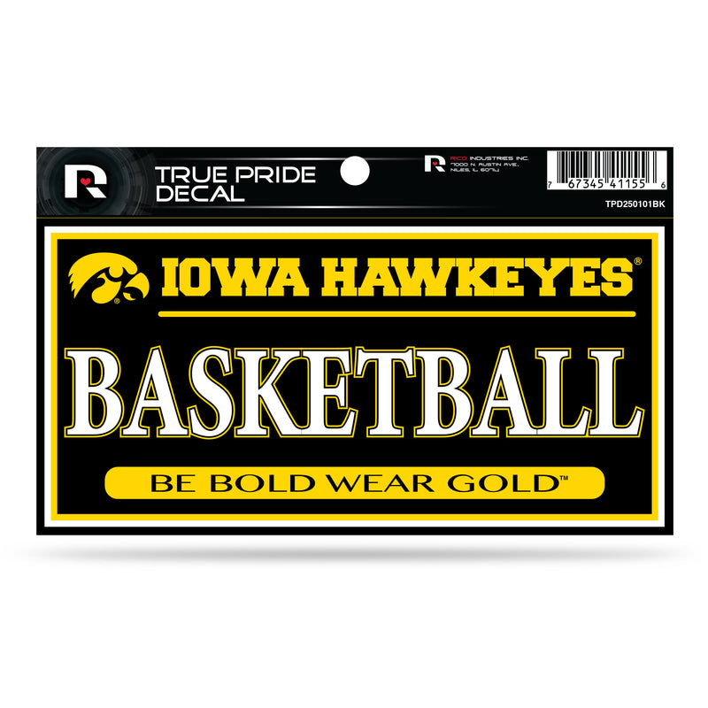 Iowa University 3" X 6" True Pride Decal - Basketball