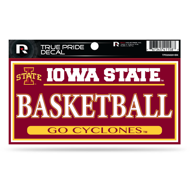 Iowa State University 3" X 6" True Pride Decal - Basketball
