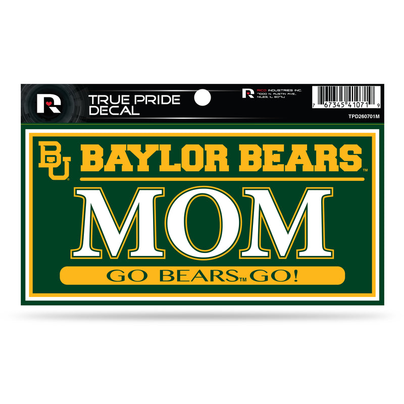 Baylor 3" X 6" True Pride Decal - Mom