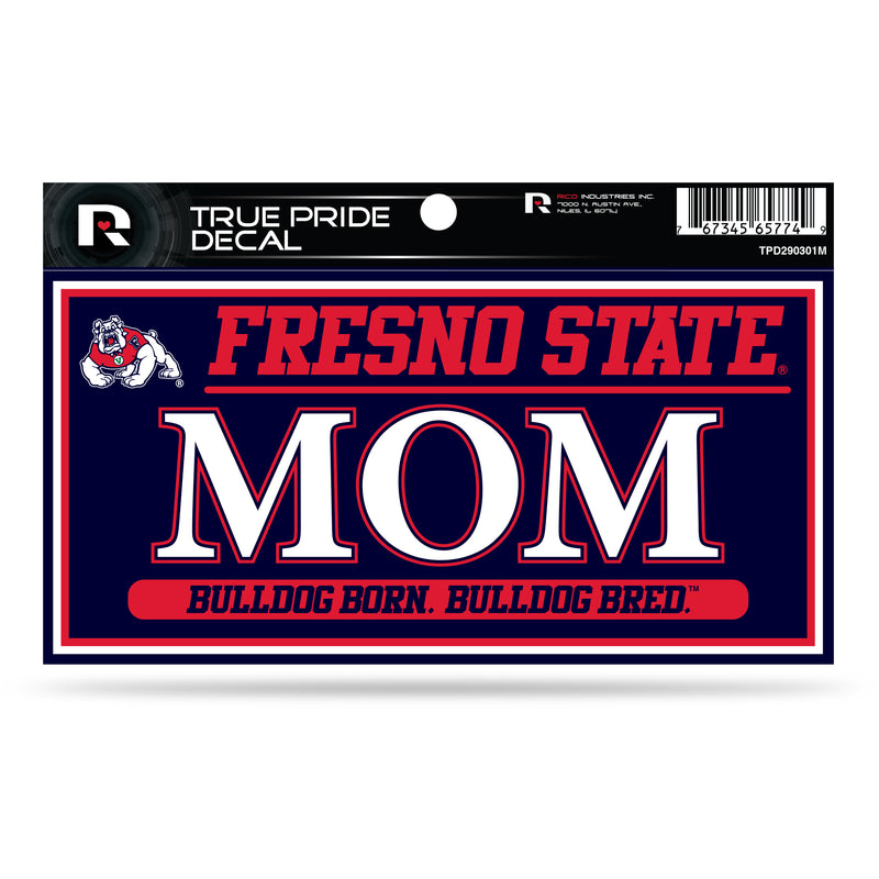 Fresno State 3" X 6" True Pride Decal - Mom