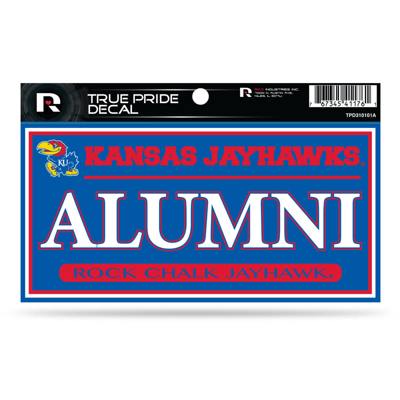 Kansas University 3" X 6" True Pride Decal - Alumni