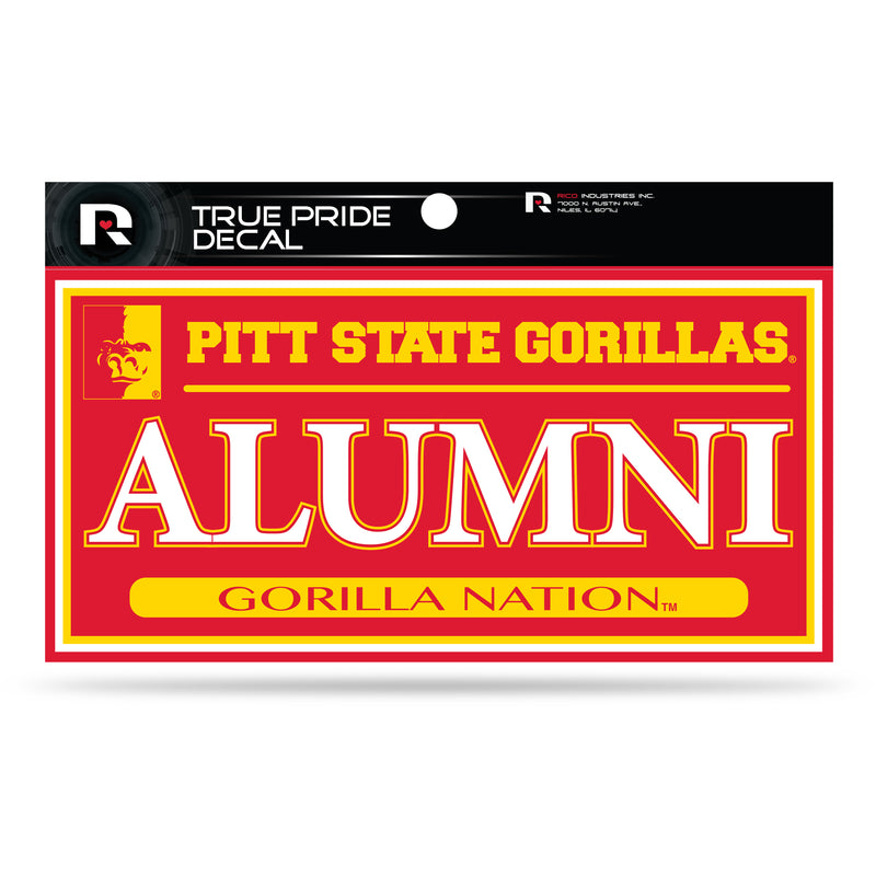 Pittsburg State 3" X 6" True Pride Decal - Alumni