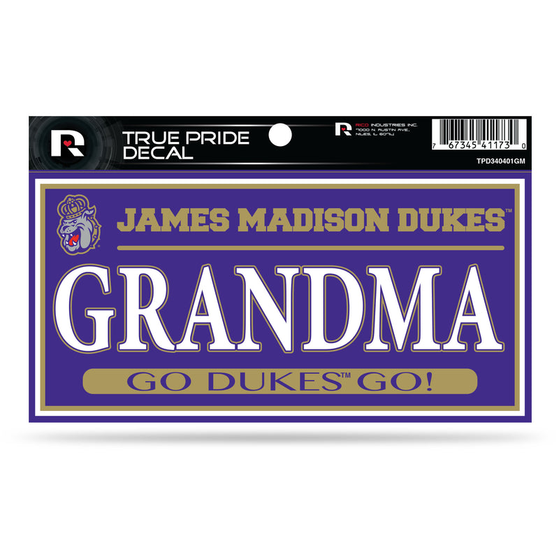 James Madison 3" X 6" True Pride Decal - Grandma