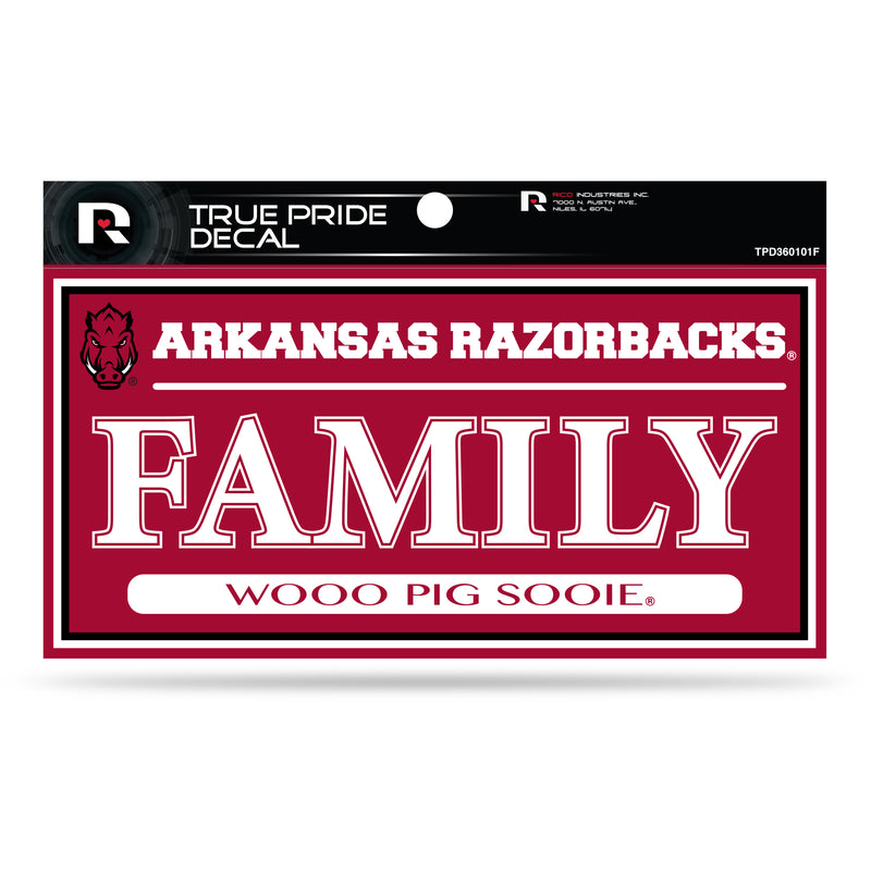 Arkansas 3" X 6" True Pride Decal - Family