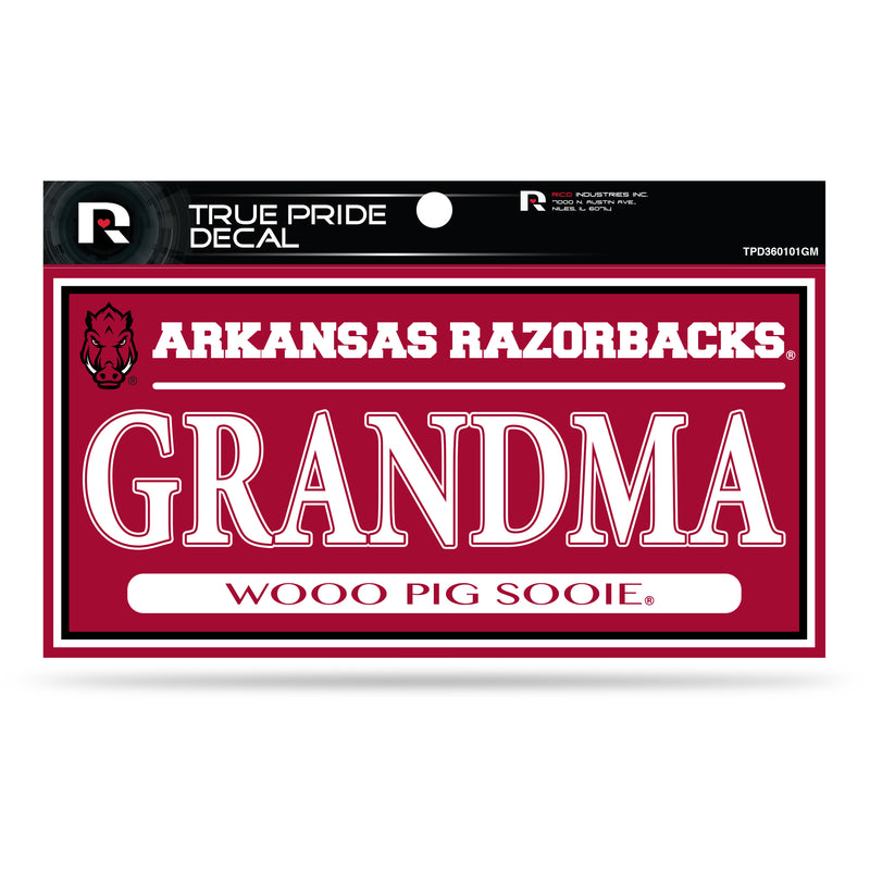Arkansas 3" X 6" True Pride Decal - Grandma