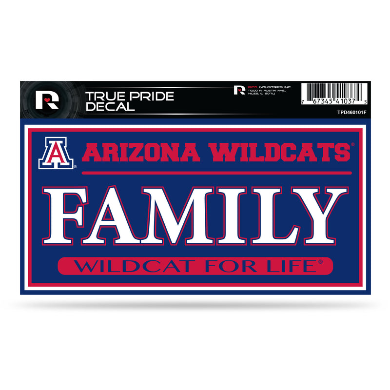 Arizona University 3" X 6" True Pride Decal - Family