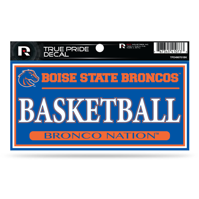Boise State 3" X 6" True Pride Decal - Basketball