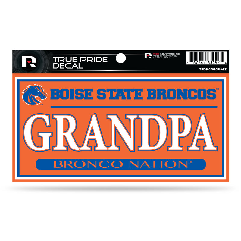 Boise State 3" X 6" True Pride Decal - Grandpa (Alternate)