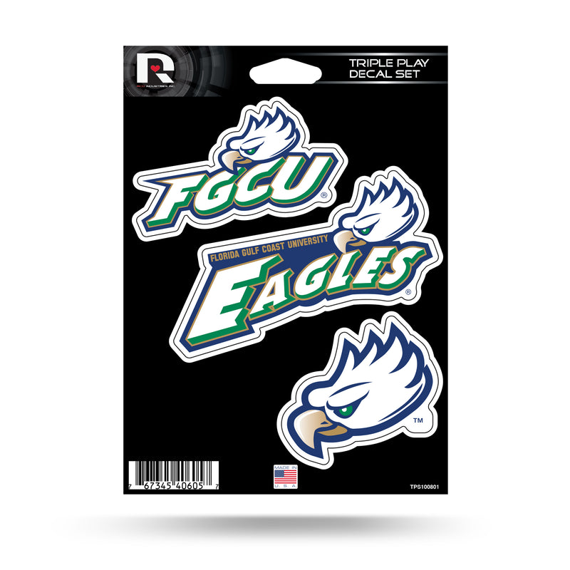 Florida Gulf Coast University Triple Play Sticker