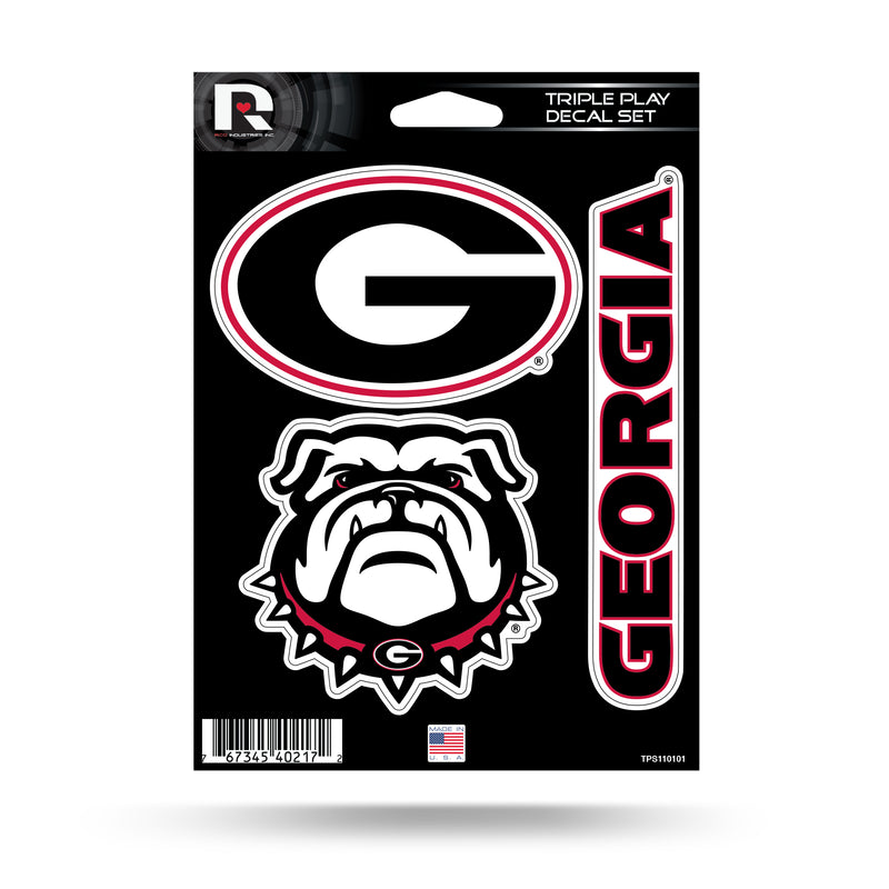 Georgia University Triple Play Sticker