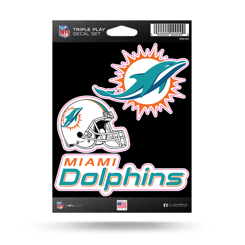 Dolphins Triple Play Sticker