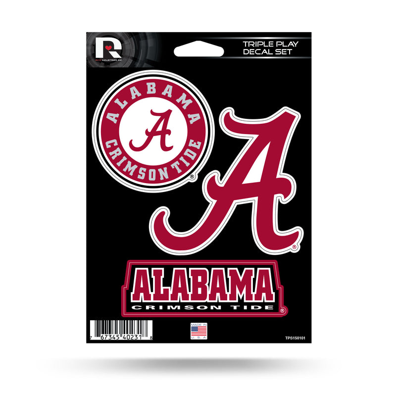 Alabama University Triple Play Sticker