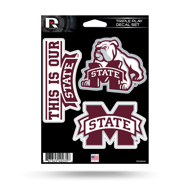 Mississippi State Triple Play Sticker