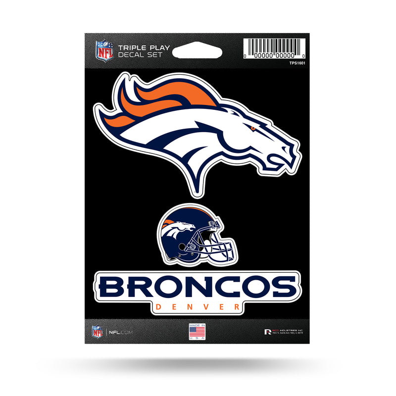 Broncos Triple Play Sticker