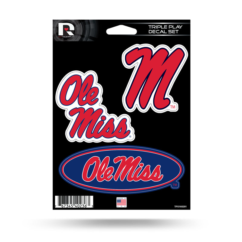 Mississippi University Triple Play Sticker