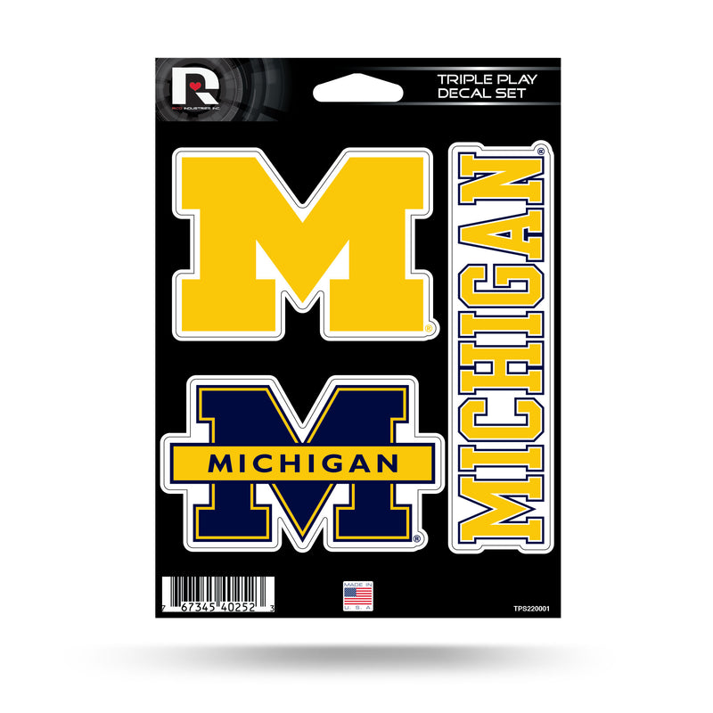 Michigan University Triple Play Sticker