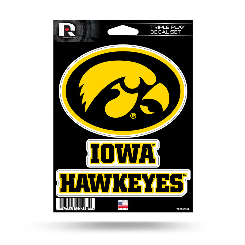 Iowa University Triple Play Sticker