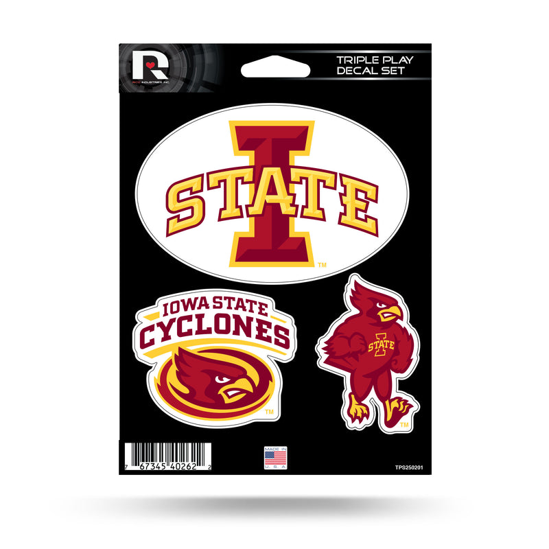 Iowa State University Triple Play Sticker