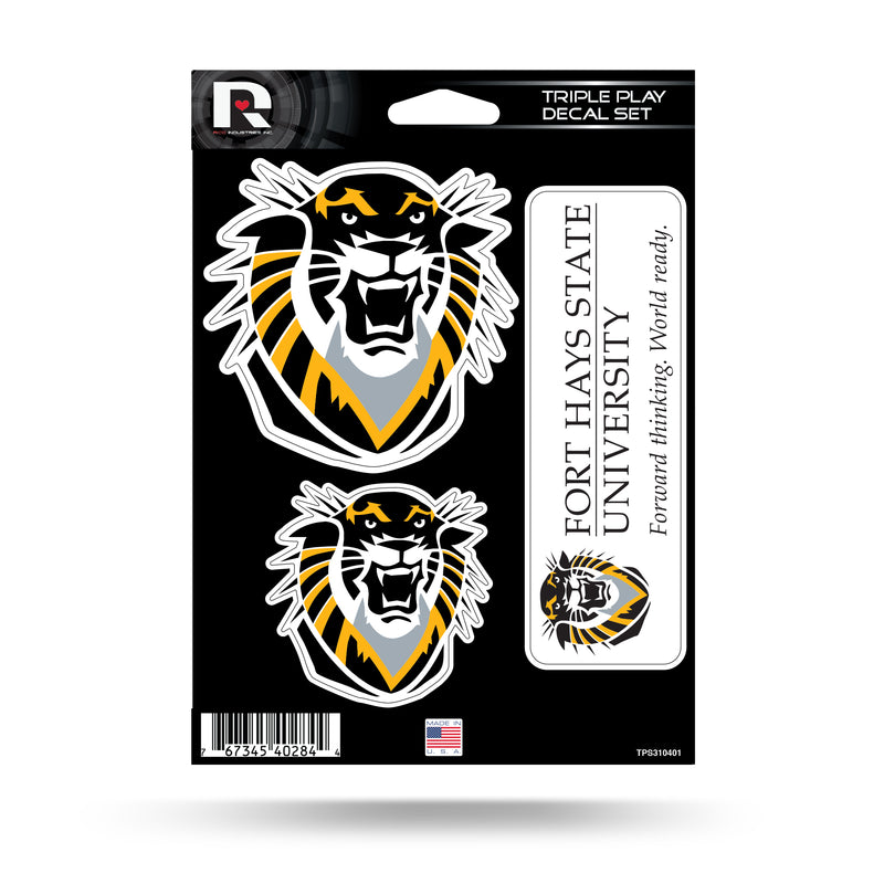 Fort Hays State Triple Play Sticker