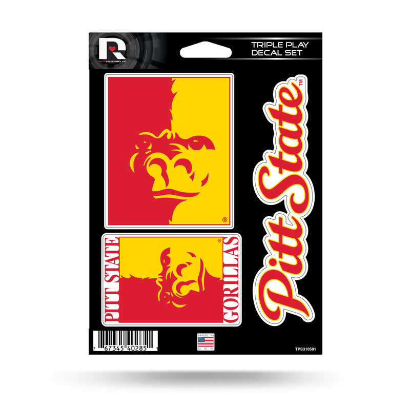 Pittsburg State Triple Play Sticker