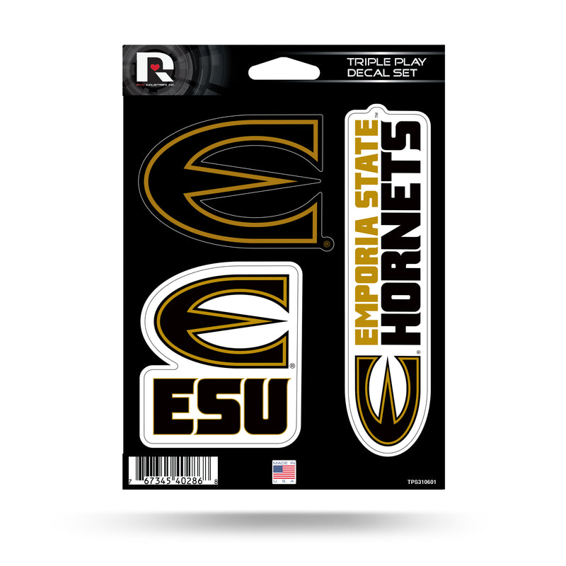 Emporia State Triple Play Sticker