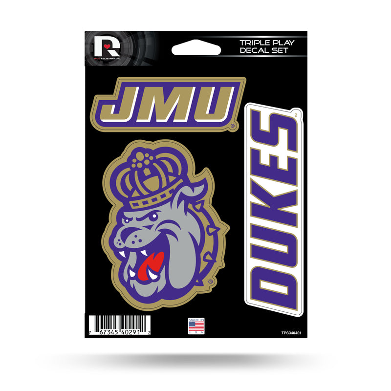 James Madison Triple Play Sticker