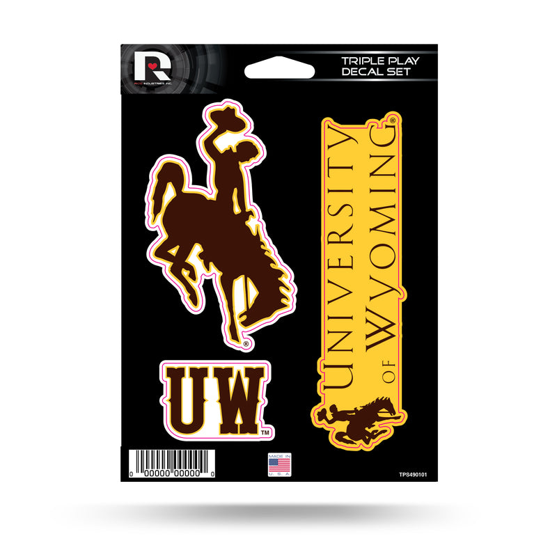 Wyoming University Triple Play Sticker