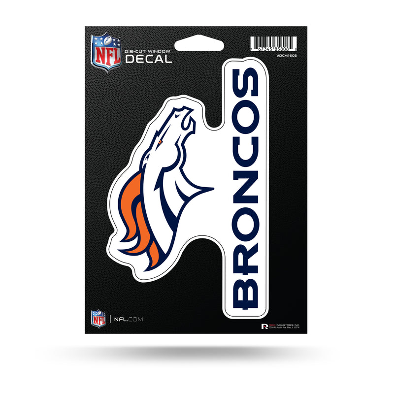 NFL Denver Broncos 5" x 7" Vinyl Die-Cut Decal - Car/Truck/Home Accessory By Rico Industries