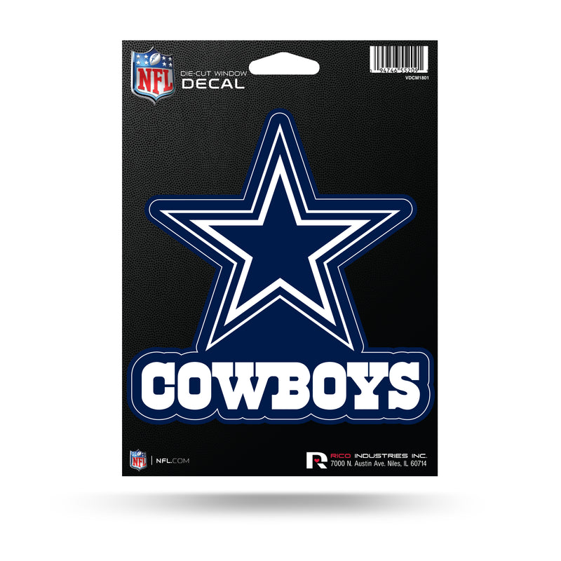 NFL Dallas Cowboys 5" x 7" Vinyl Die-Cut Decal - Car/Truck/Home Accessory By Rico Industries