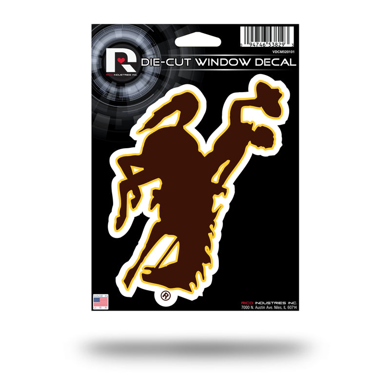 NCAA Wyoming Cowboys 5" x 7" Vinyl Die-Cut Decal - Car/Truck/Home Accessory By Rico Industries