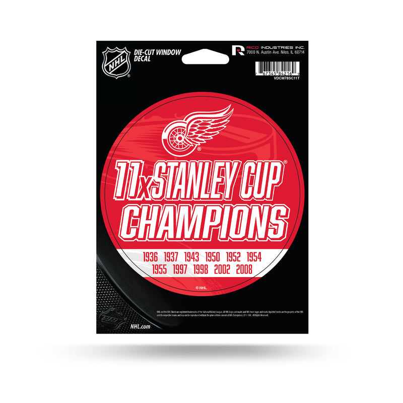 NHL Detroit Red Wings 5" x 7" Vinyl Die-Cut Decal - Car/Truck/Home Accessory By Rico Industries