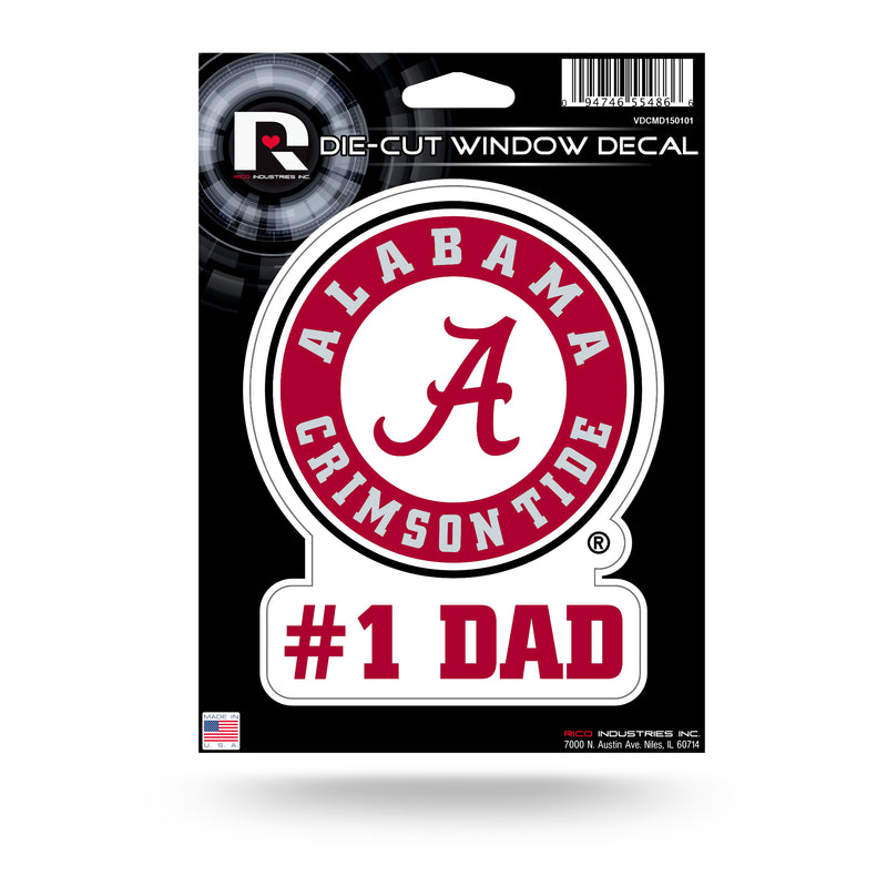 NCAA Alabama Crimson Tide 5" x 7" Vinyl Die-Cut Decal - Car/Truck/Home Accessory By Rico Industries