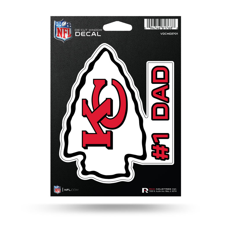 NFL Kansas City Chiefs 5" x 7" Vinyl Die-Cut Decal - Car/Truck/Home Accessory By Rico Industries