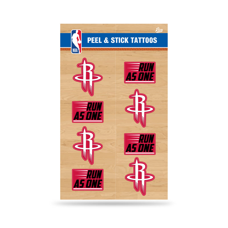 NBA Houston Rockets Peel & Stick Temporary Tattoos - Eye Black - Game Day Approved! By Rico Industries