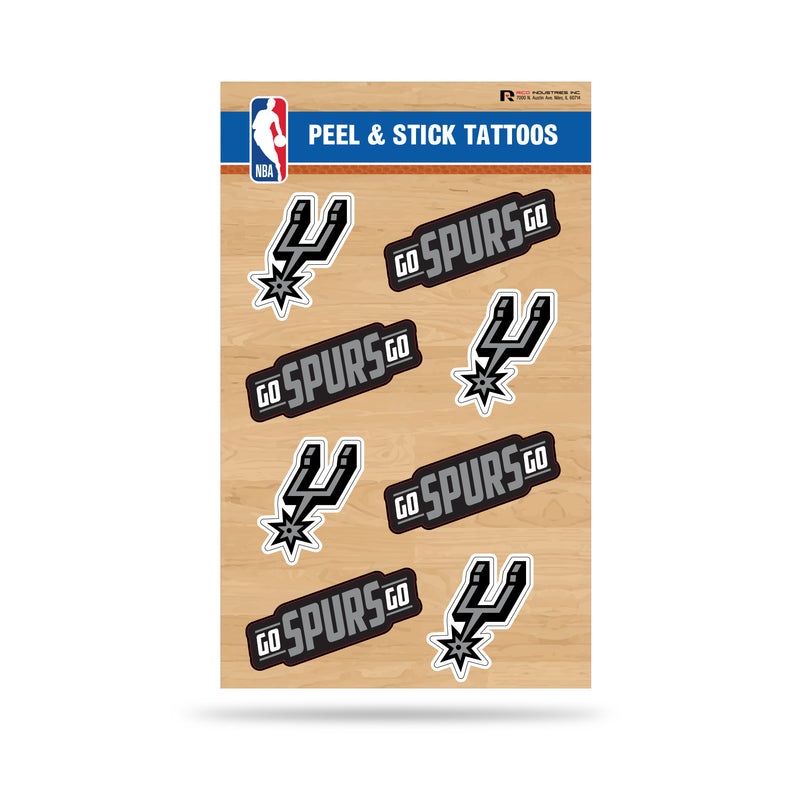 NBA San Antonio Spurs Peel & Stick Temporary Tattoos - Eye Black - Game Day Approved! By Rico Industries